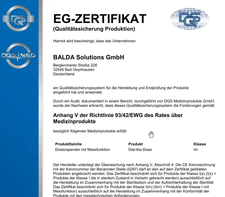 News 54 Anhang V RL 94 42 Balda